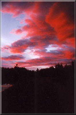 Midnight sunset at Crystal Springs.