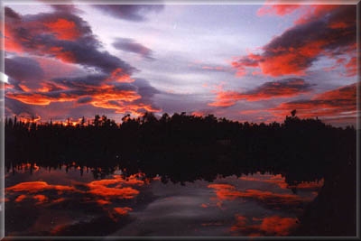 Sunset clouds move to their own music.