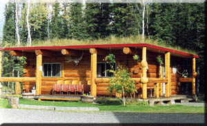 The Bear and Wolf log cabins under one roof.