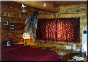 Interior of the Wolf cabin.