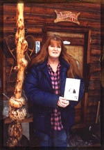 Tok poet laureate Donna Blasor-Bernhardt with her Alaskan history book, Tok the Real Story