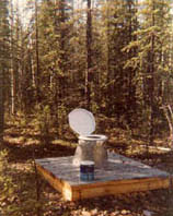 Donna's outhouse, featured in the book Outhouses of Alaska.