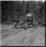 Heavy equipment on the Alaska Highway, 1942.