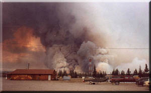 The forest fire burning too near Tok.