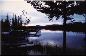 Sunset at Moon Lake near Tok.