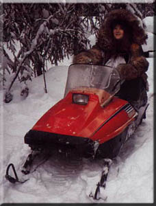 Winter snowmachining near Tok.