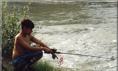 Summer fishing in Alaska.