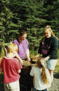 Gold panning at WinterCabin