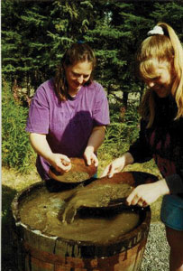 Gold panning at WinterCabin